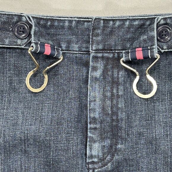 Talbots Skirt Women 10 Blue Jean Denim Knee Length Pockets Cotton Casual Stretch - Picture 11 of 14